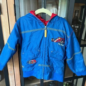 Vintage NASCAR jacket toddler boy pit crew embroidered puffer fast cars racing